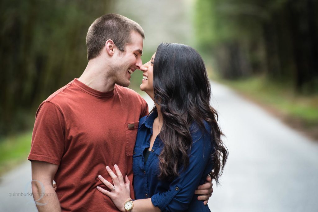 endearing engagement photo