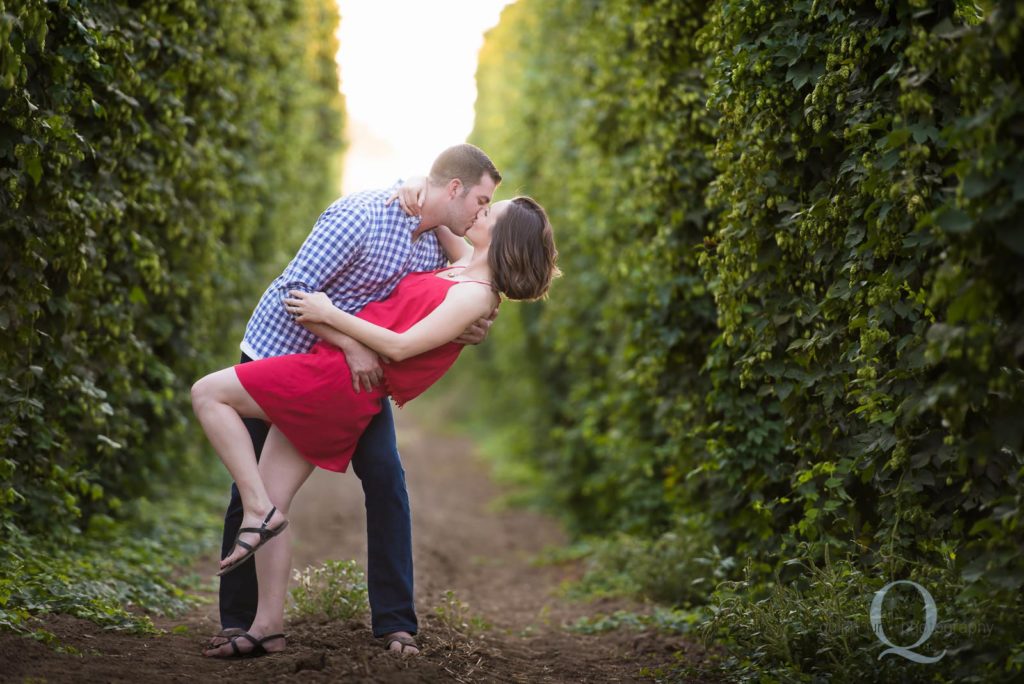 rogue hop farm dip kiss engagement