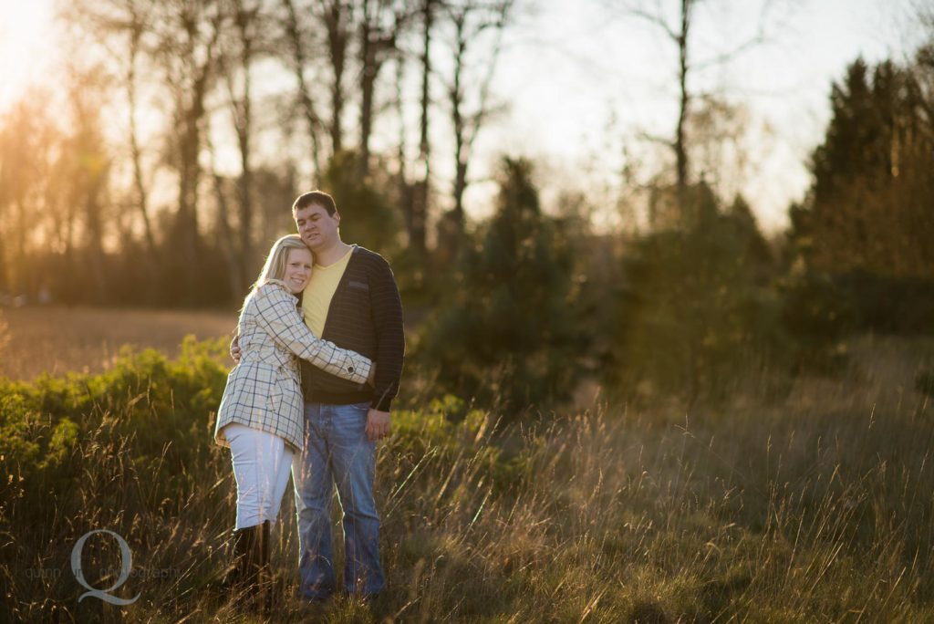 couple in field engagement