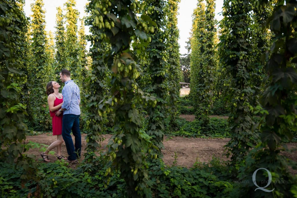 hop farm engagement photo