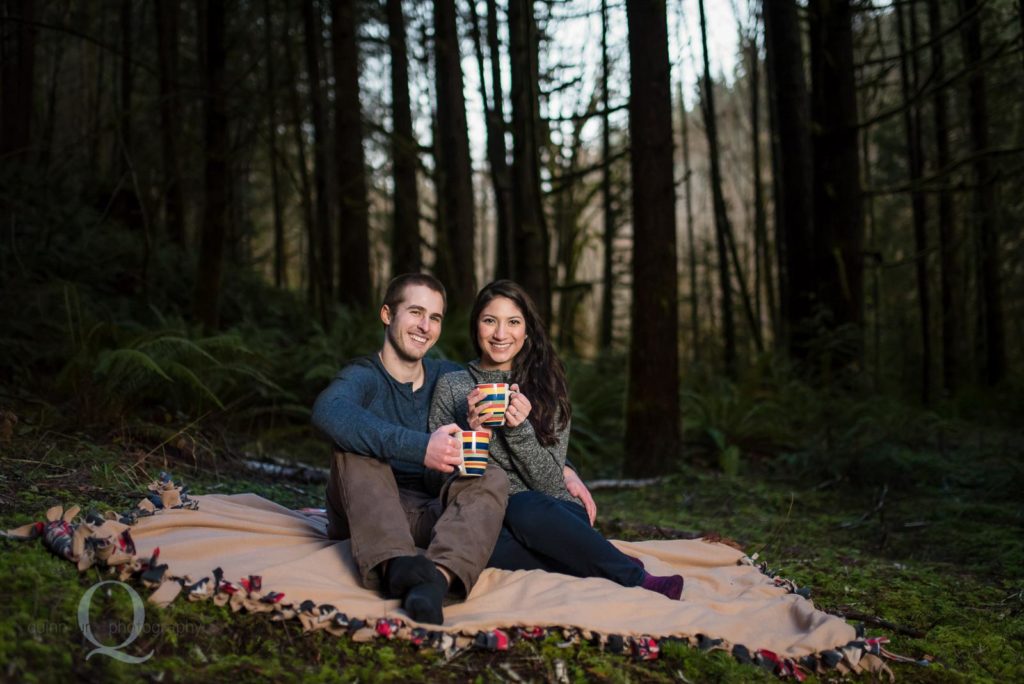 engagement photo picnic