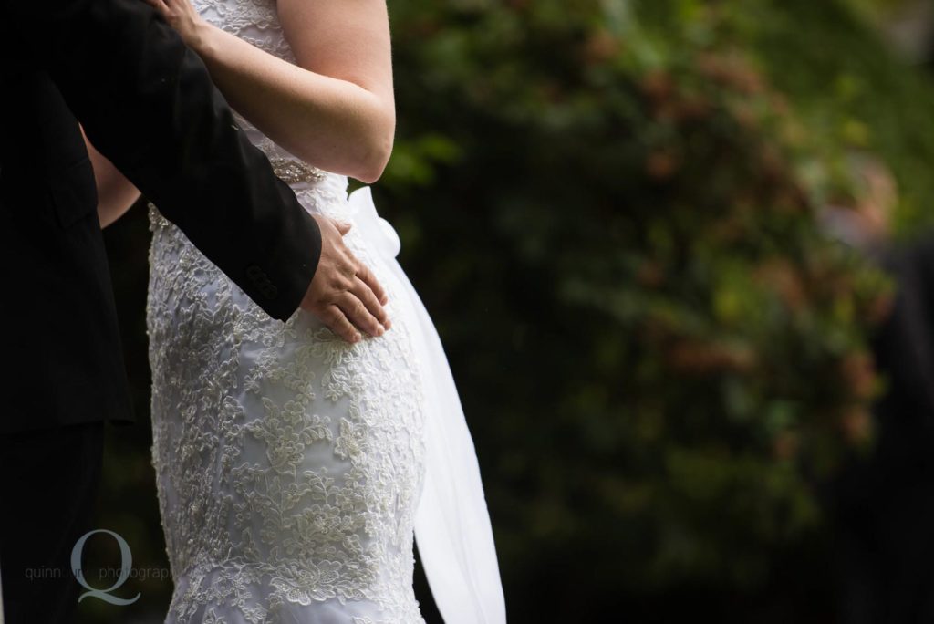 bride groom intimate touch