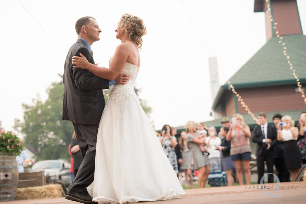 bride and groom dance