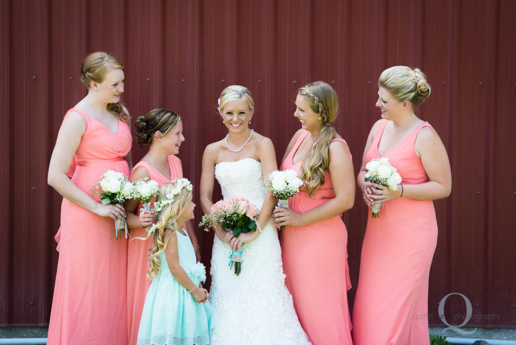 bride bridesmaids wedding