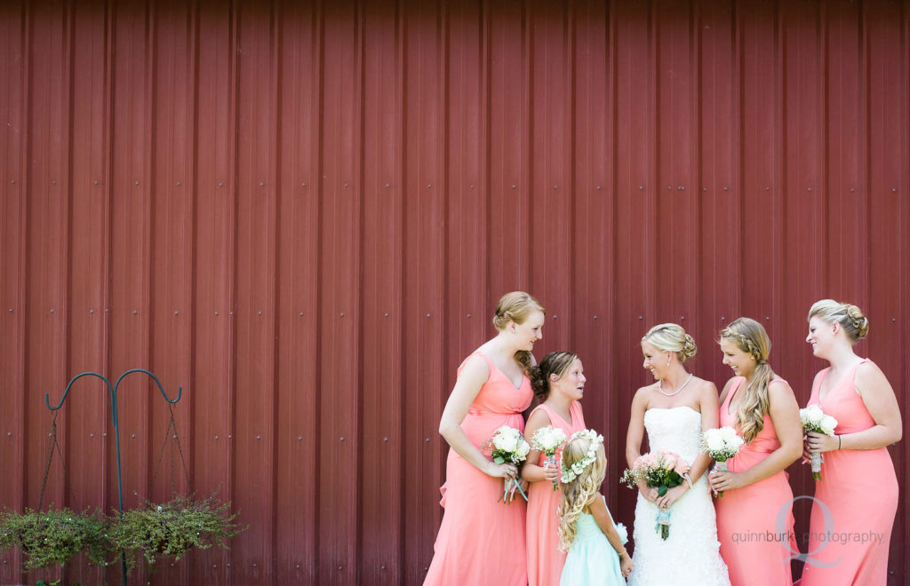 bride and bridesmaids