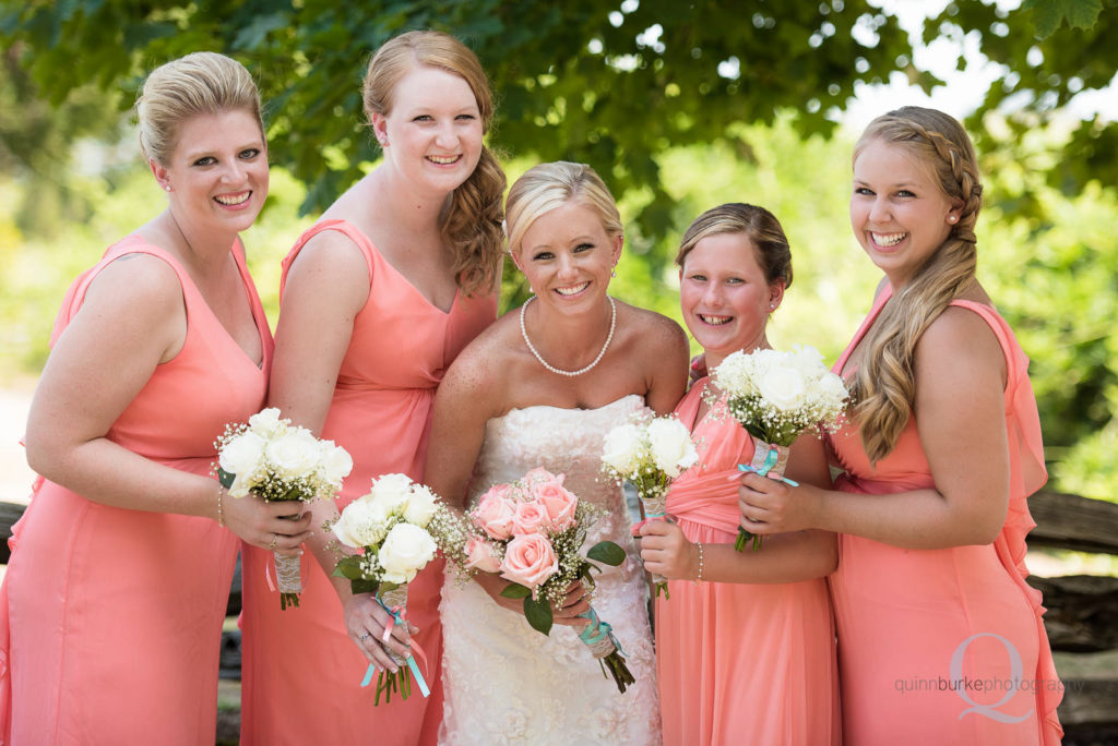 bride bridesmaids