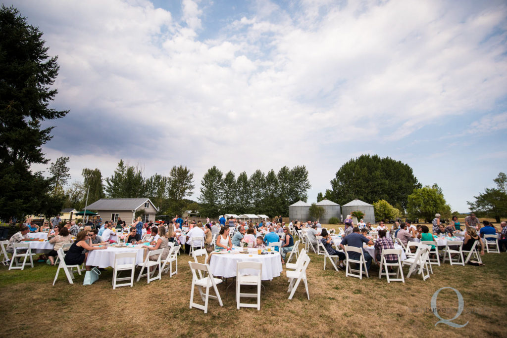 wedding reception setup