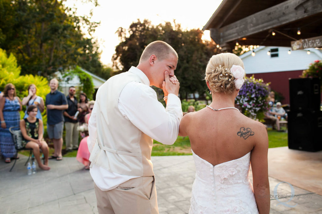 bride and groom first dance