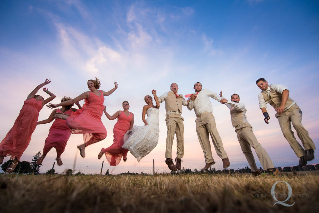 Wedding Party Jumping