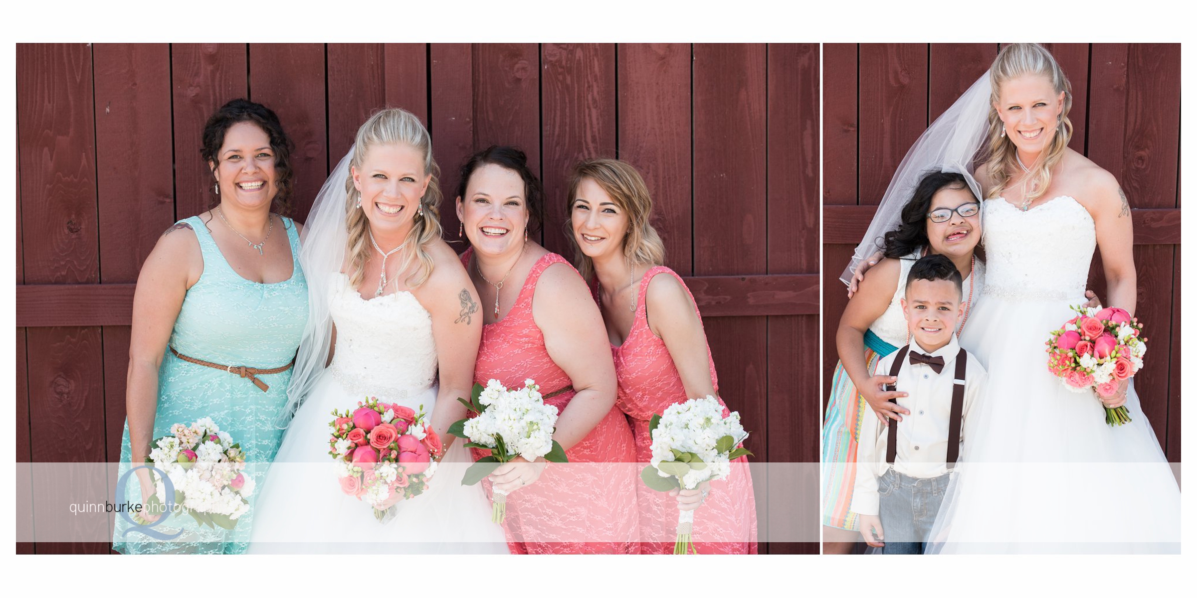 red barn bridesmaids