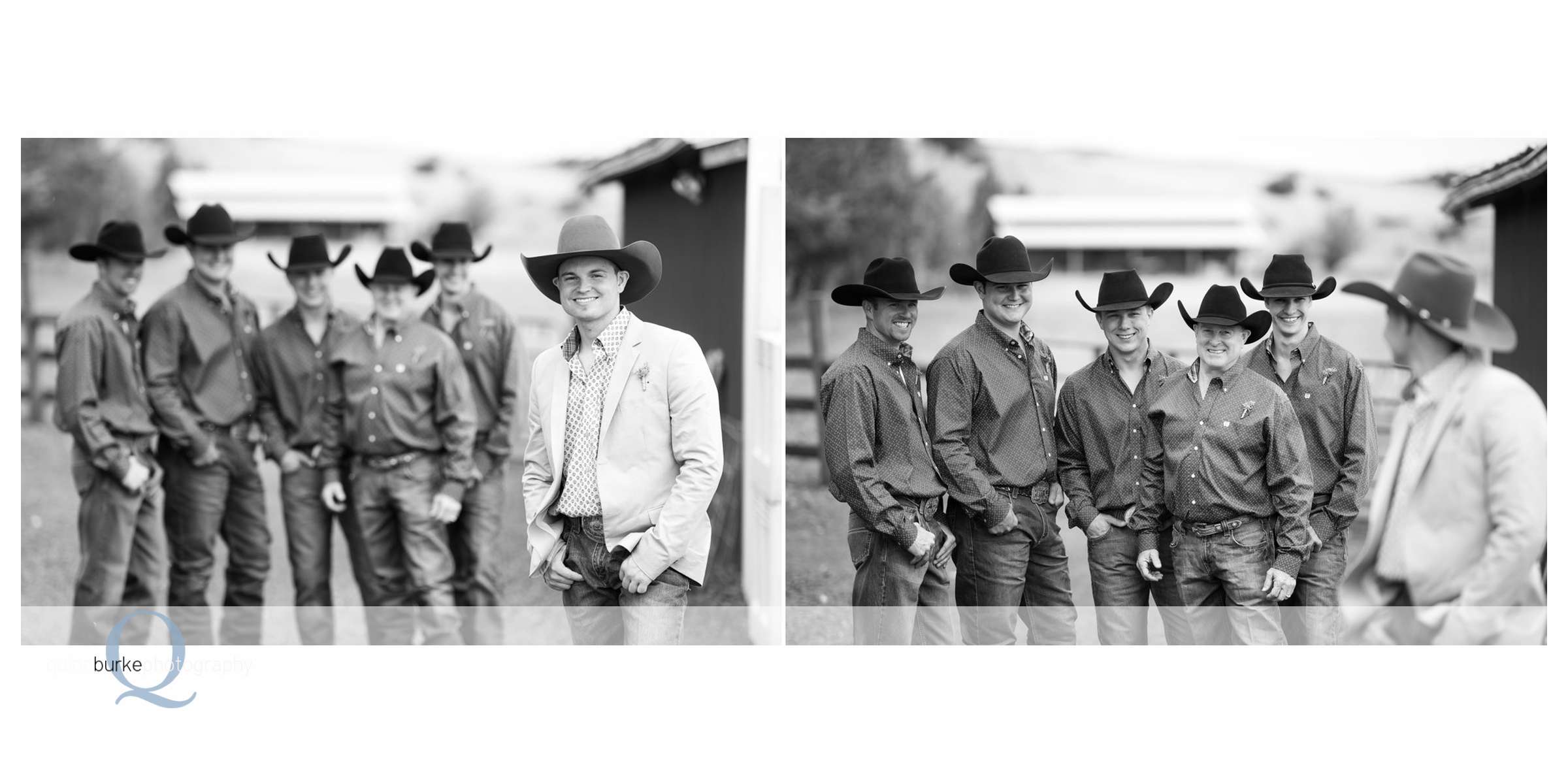 cowboy groomsmen portraits wedding