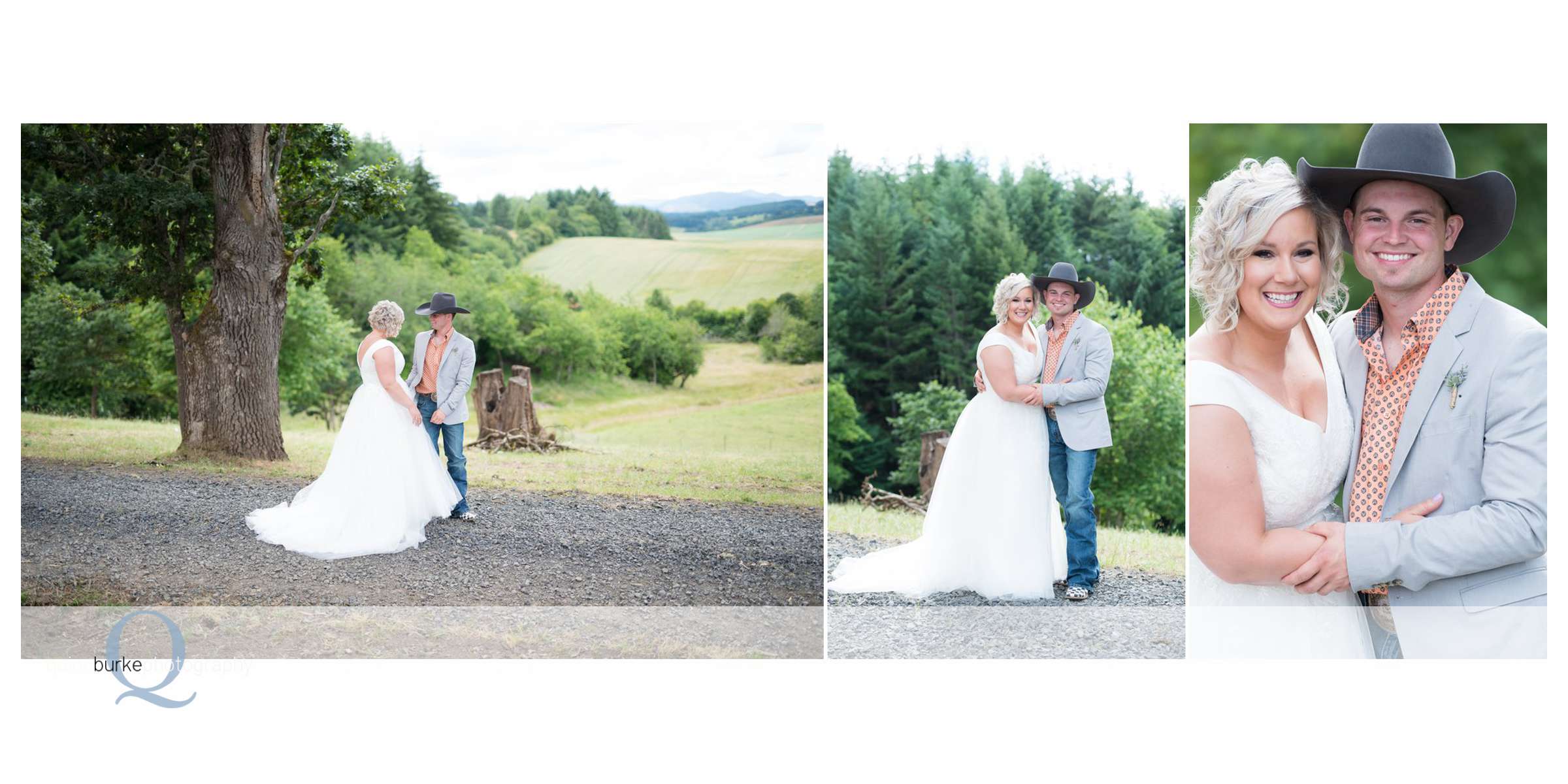 country wedding outdoor portraits with trees