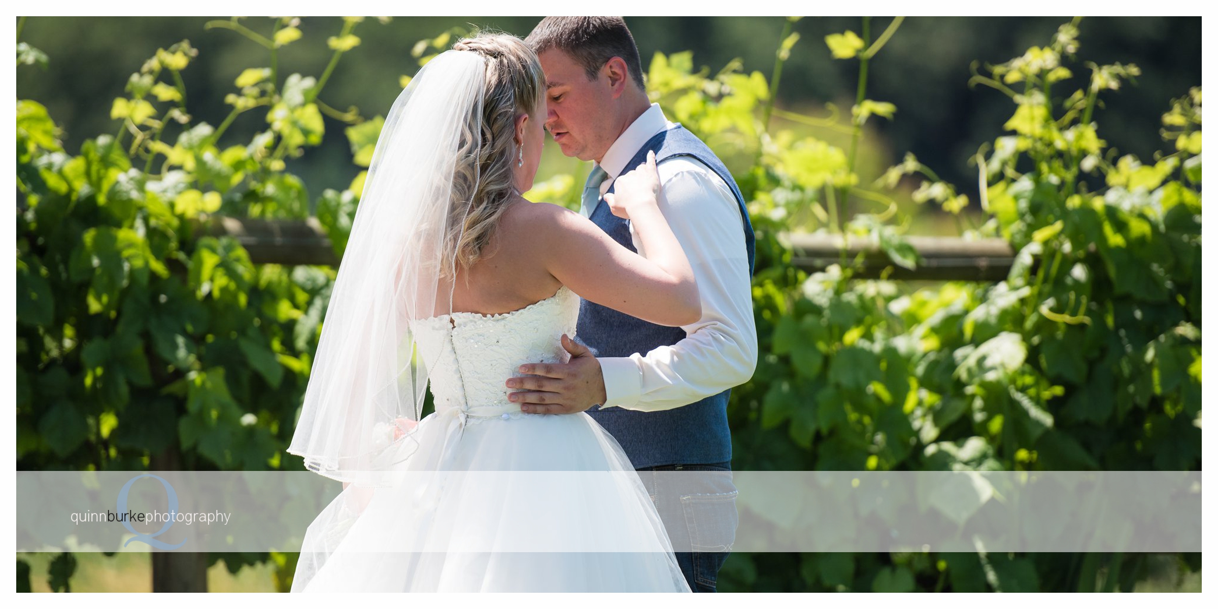 bride and groom first look outdoors