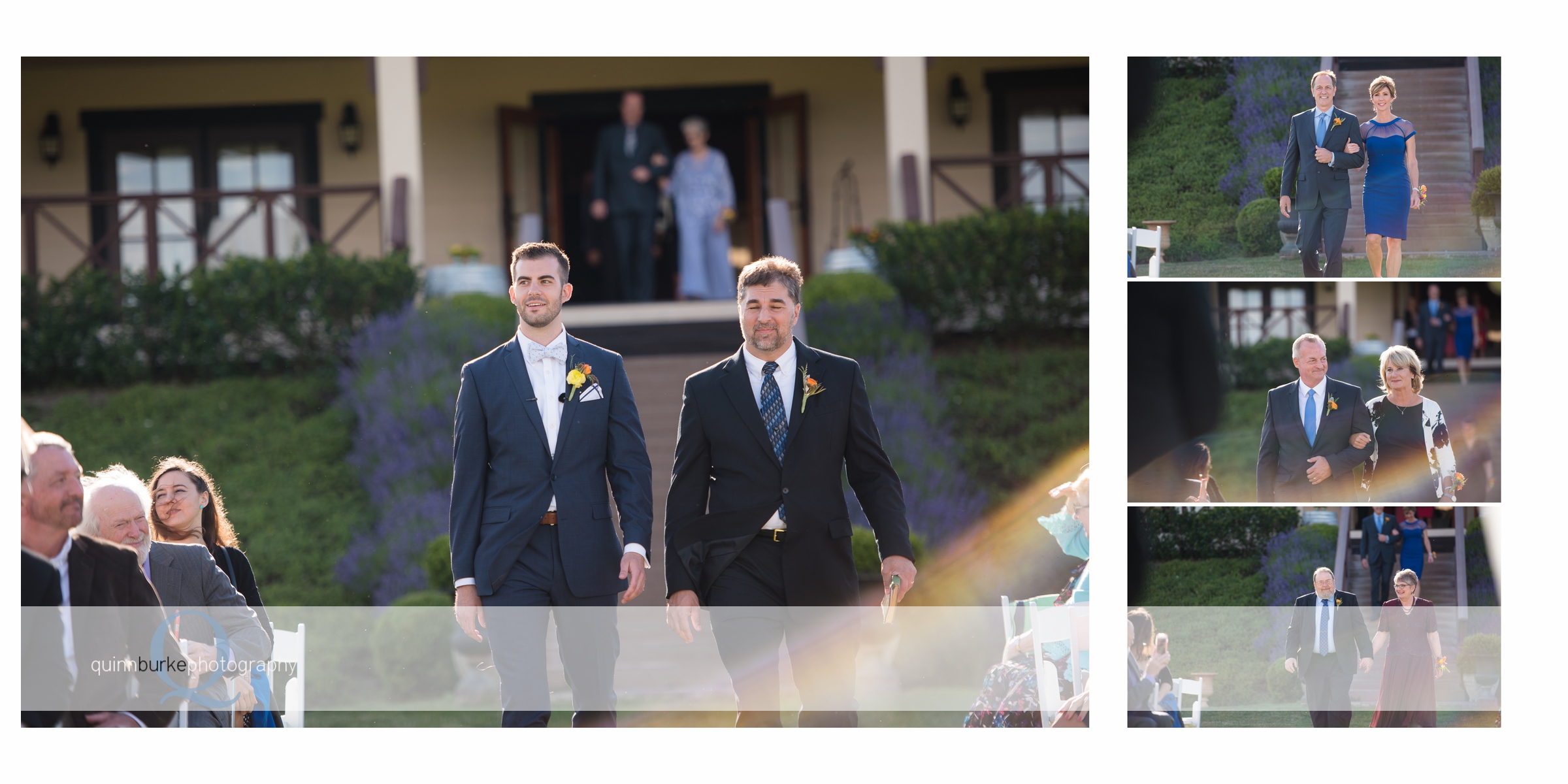 groom walking down aisle wedding