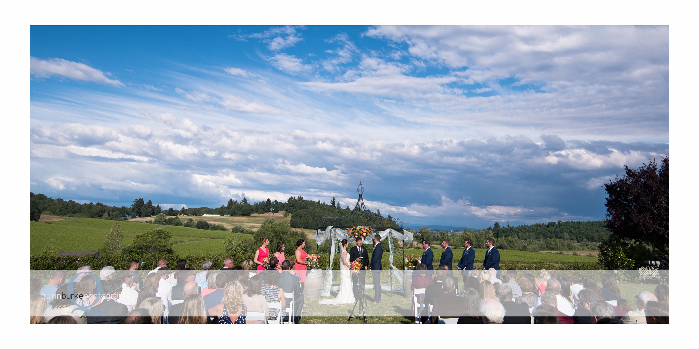 outdoor ceremony at zenith vineyard