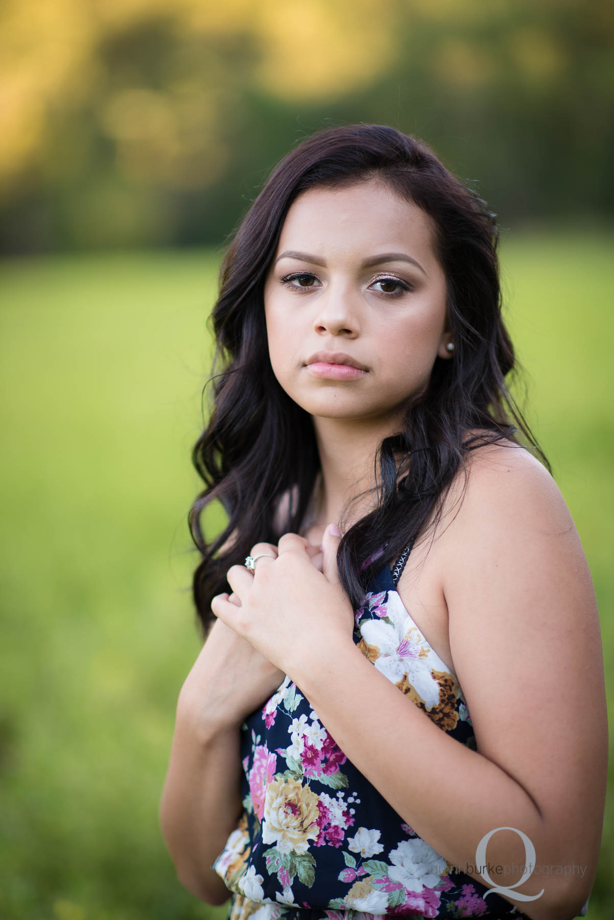 High school senior portrait outdoors