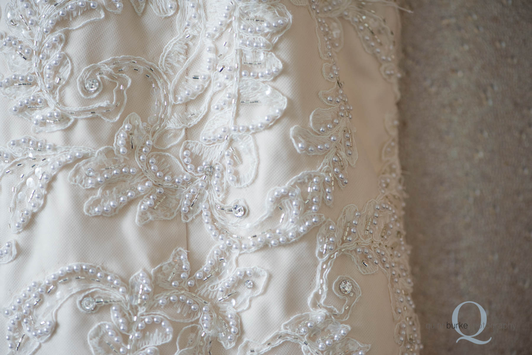 wedding dress close up detail shot