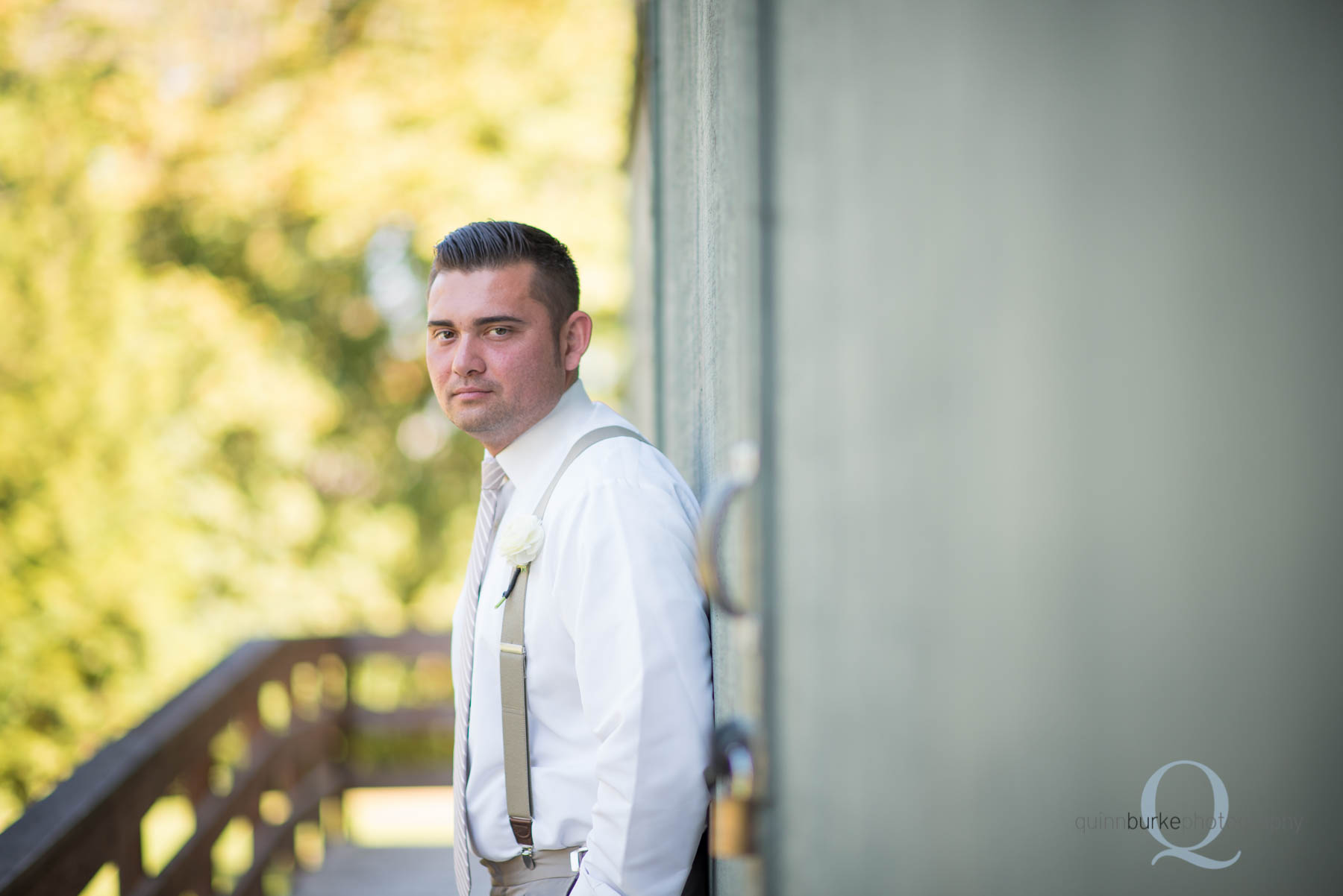 Abernethy Center Portland Wedding groom portrait