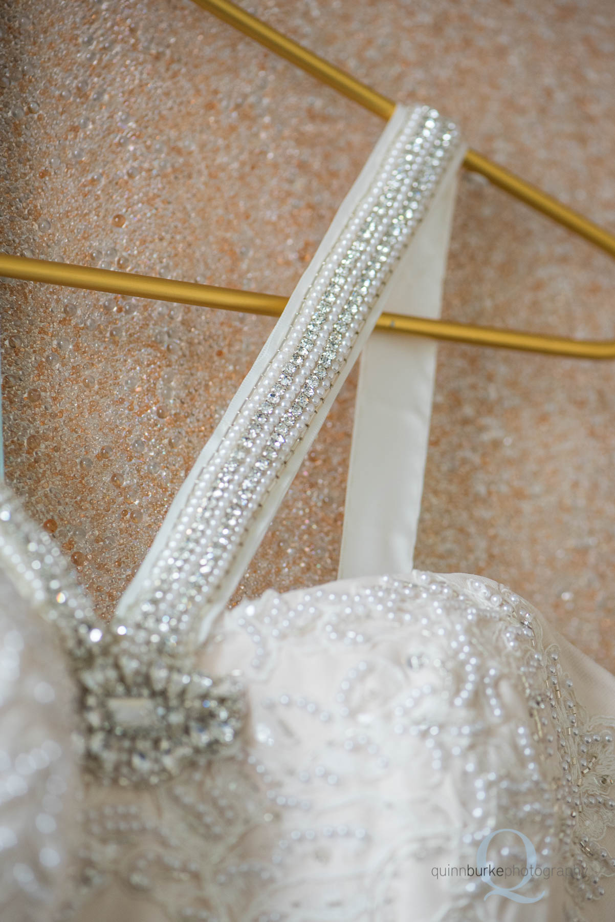 wedding dress close up shot