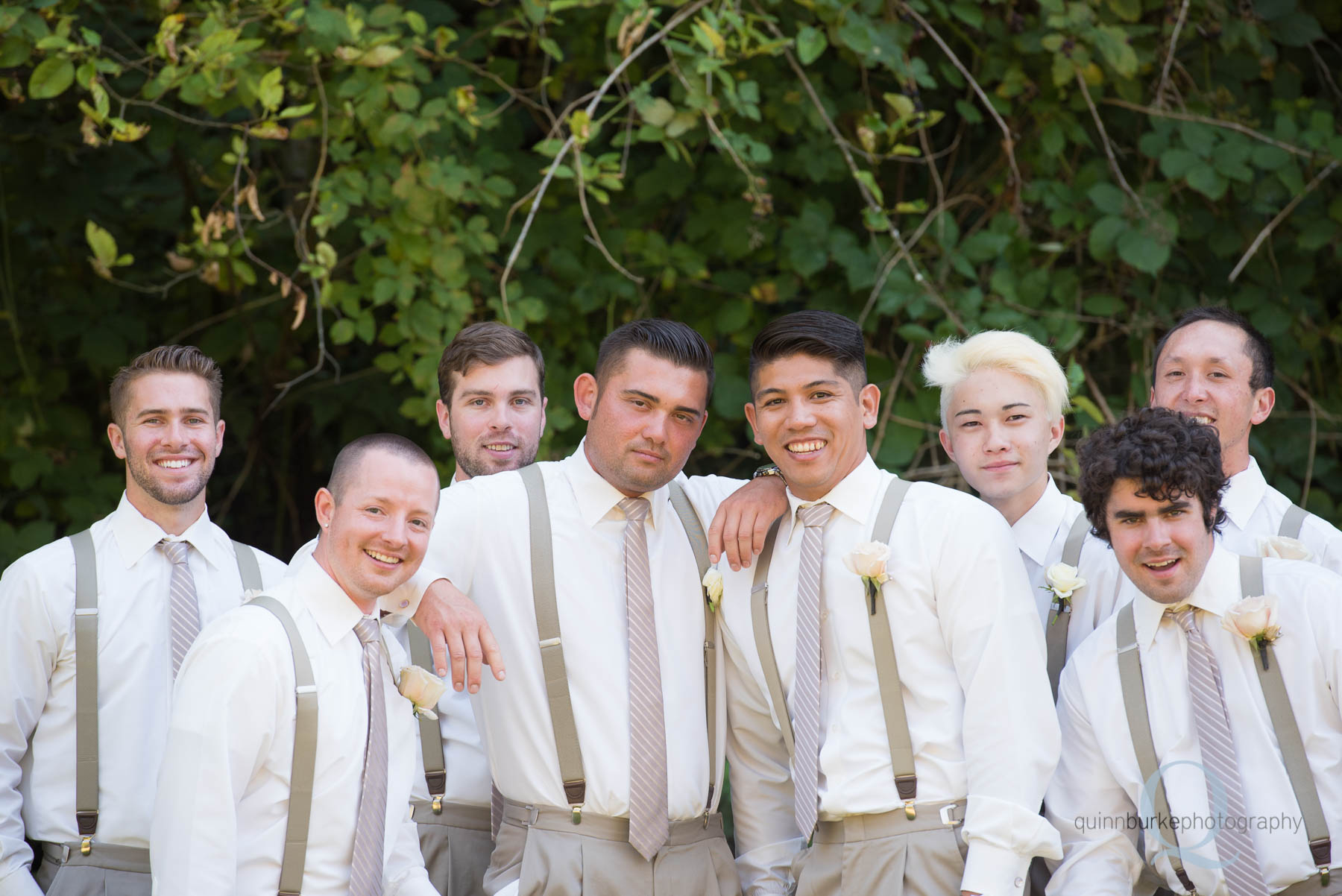Abernethy Center Portland Wedding groomsmen portrait