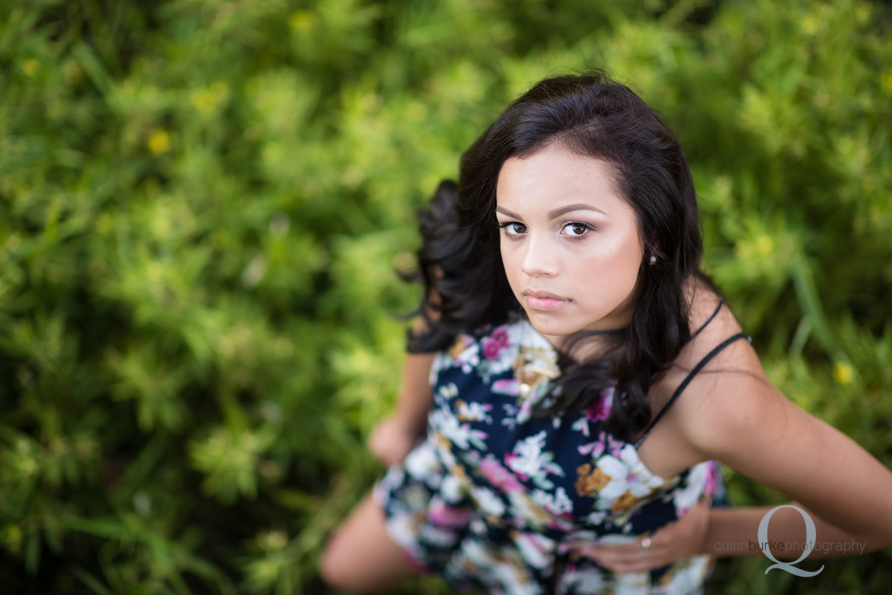 senior photo from above angle