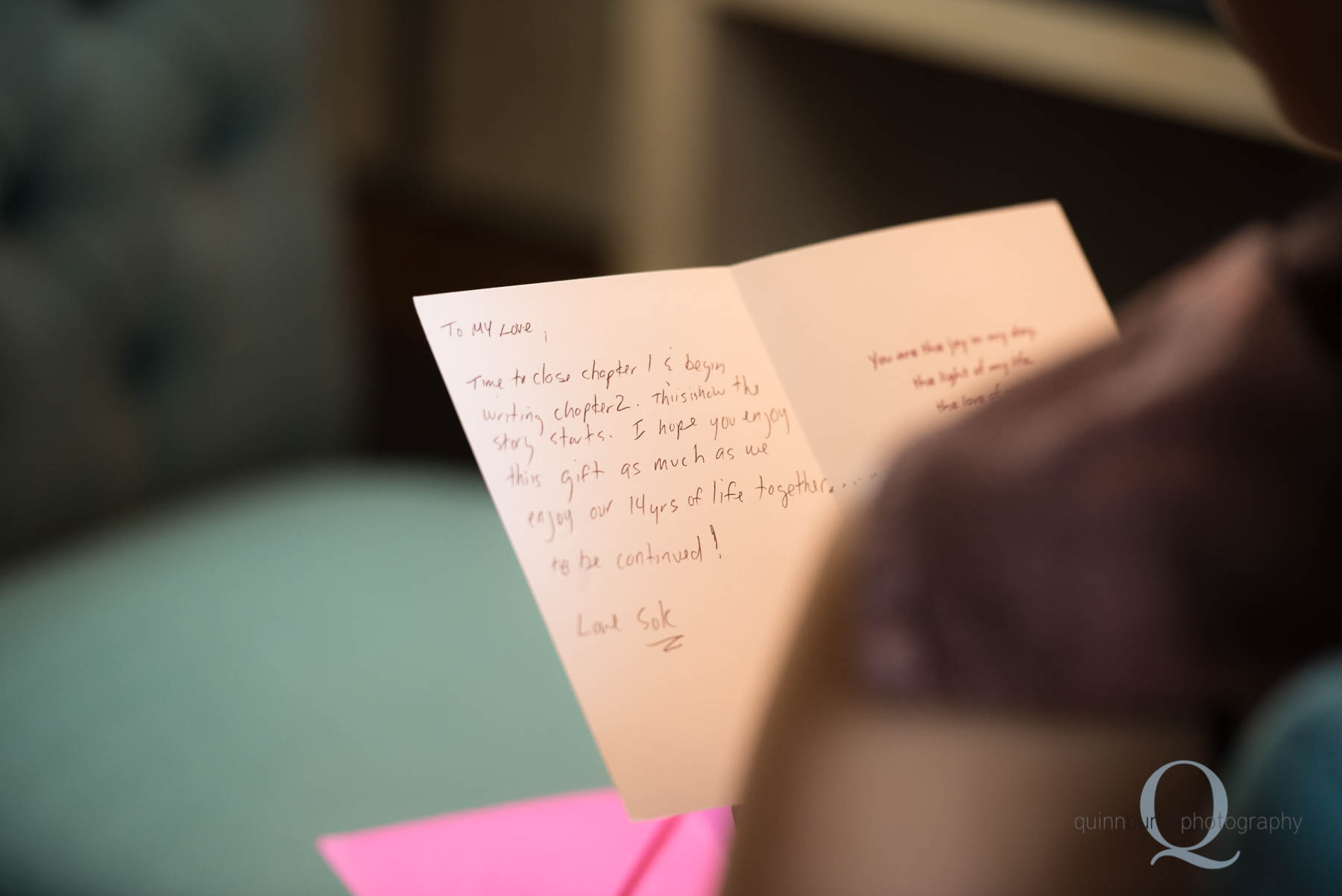 letter from groom to bride wedding