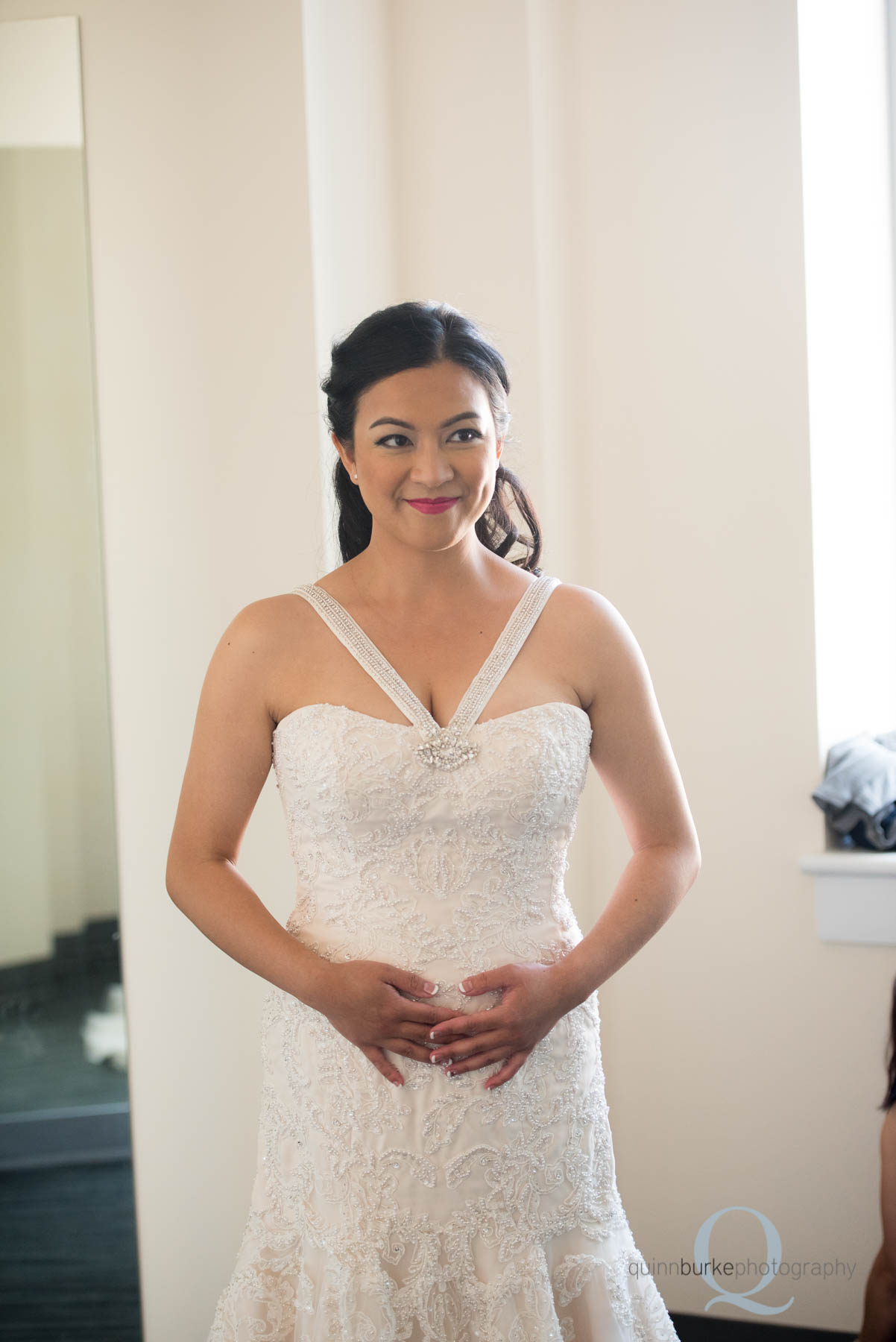 Portland Art Museum wedding bride in dress