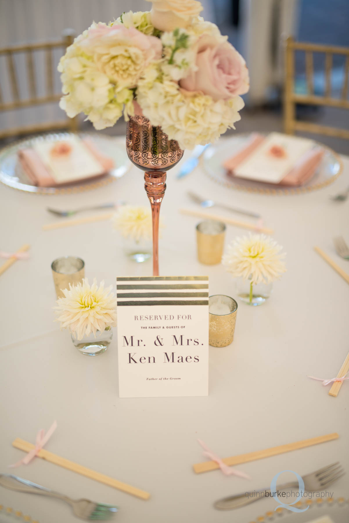 Abernethy Center Portland Wedding table details