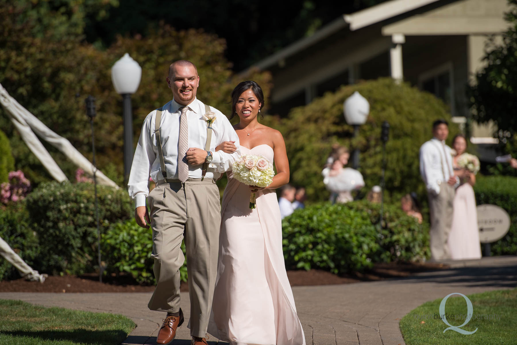 Abernethy Center Portland Wedding walking down aisle