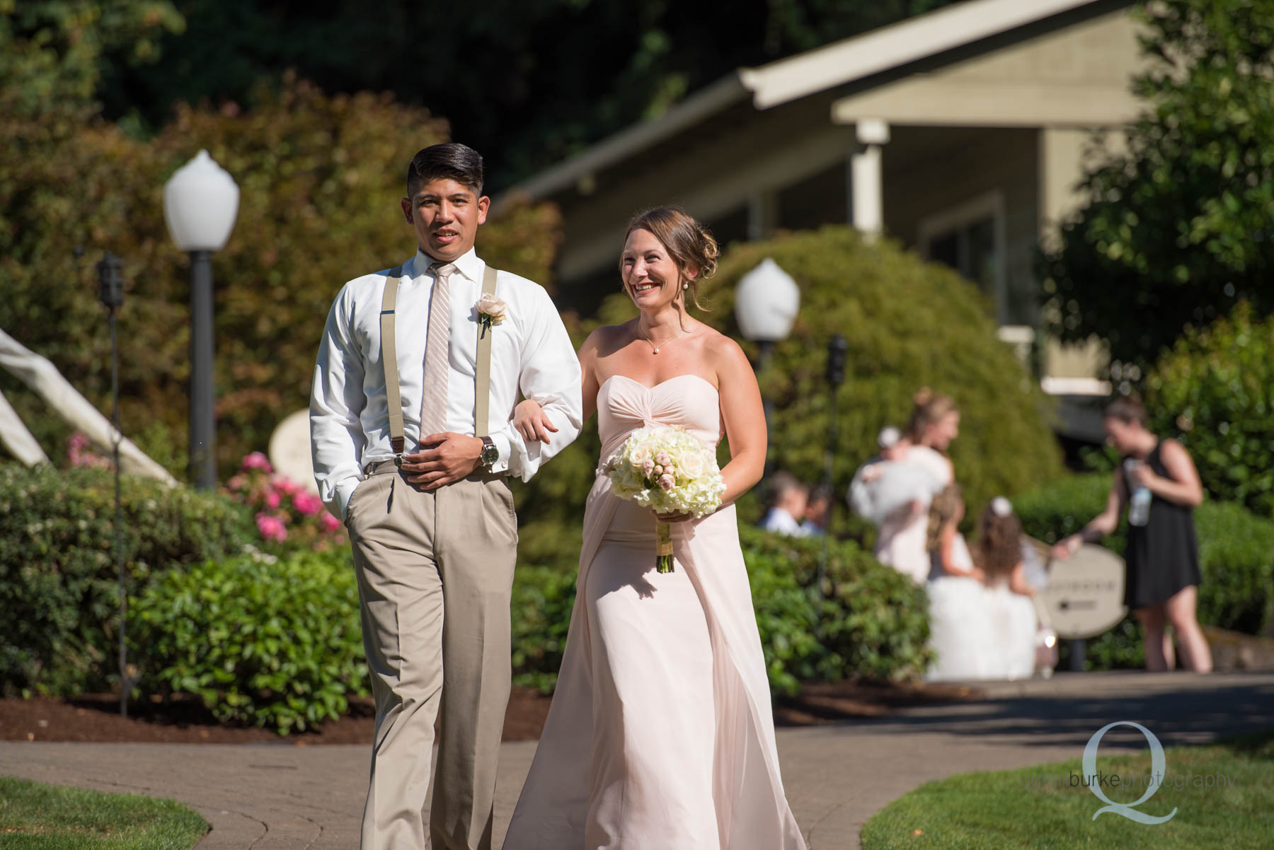 Abernethy Center Portland Wedding wedding party down aisle