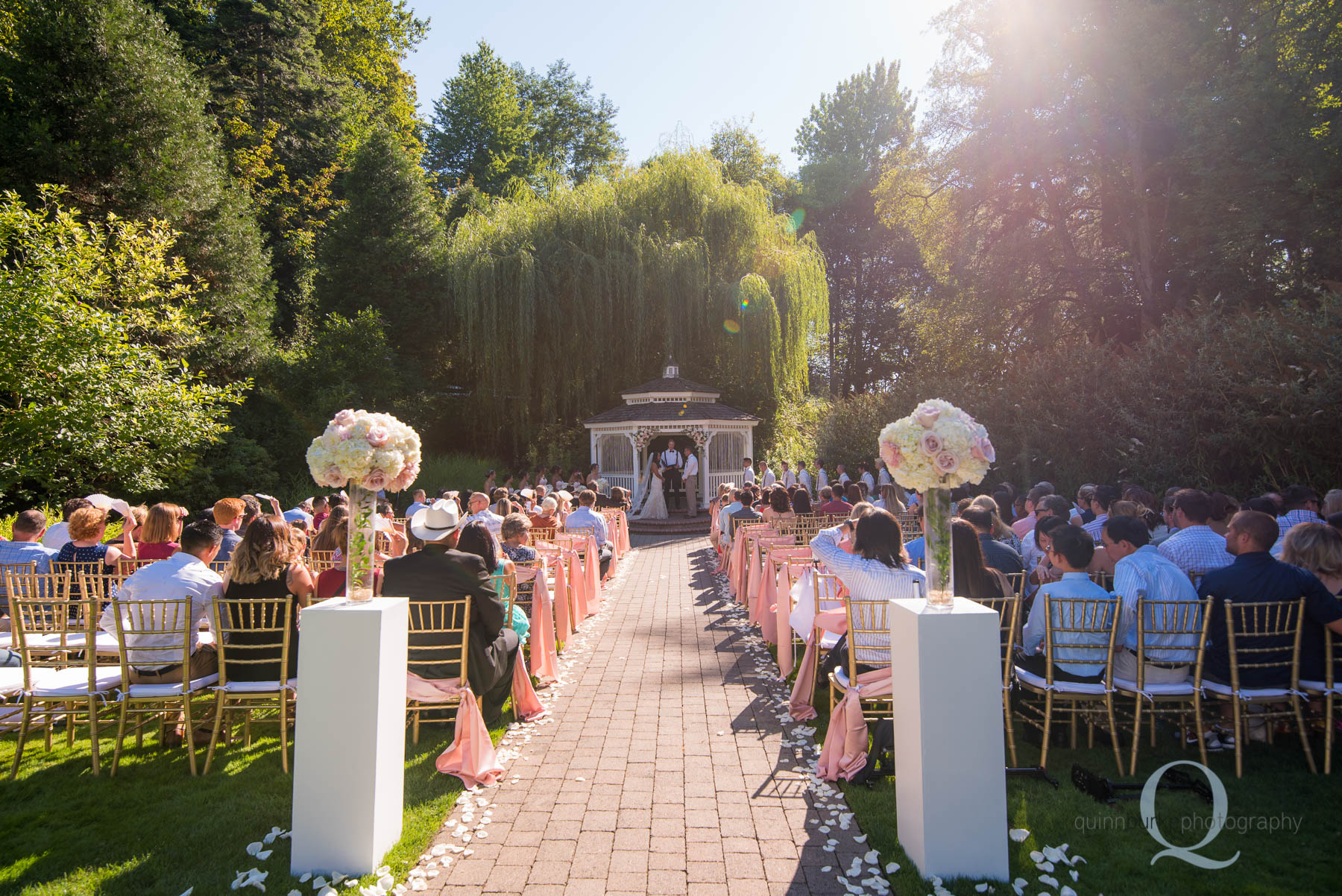 Abernethy Center Portland Wedding ceremony with guests