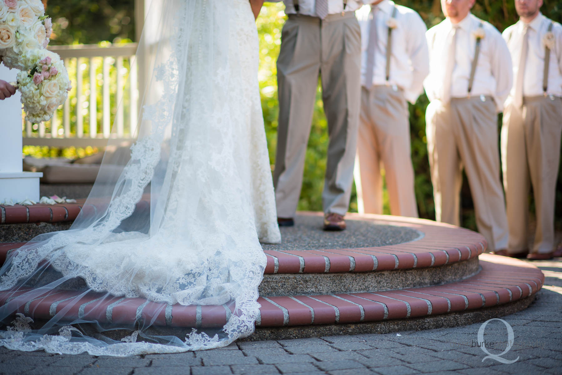 Abernethy Center Portland Wedding wedding dress train