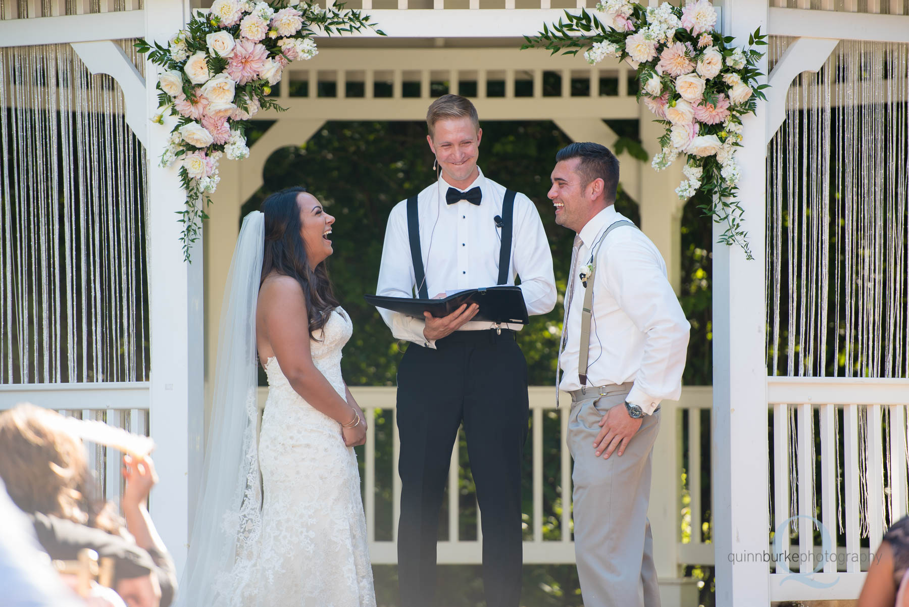 Abernethy Center Portland Wedding couple laughing