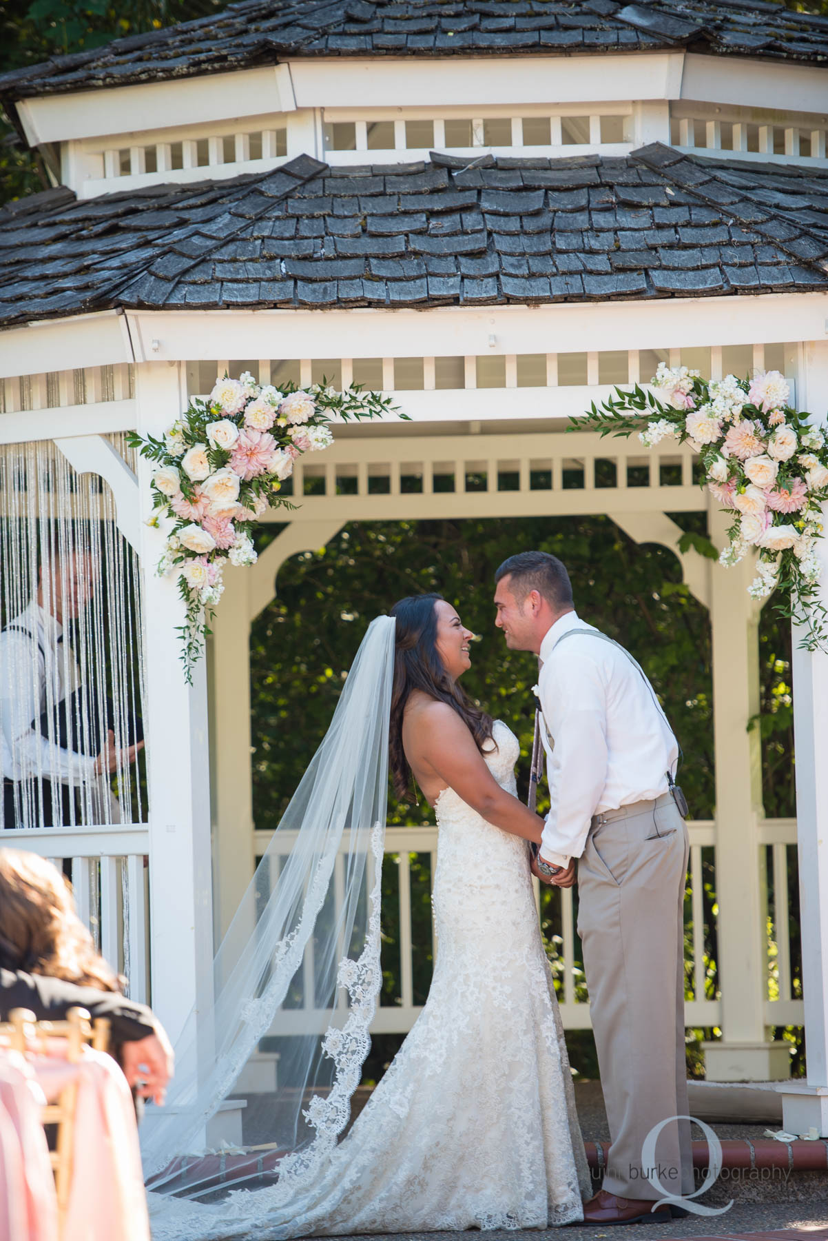 Abernethy Center Portland Wedding first kiss ceremony