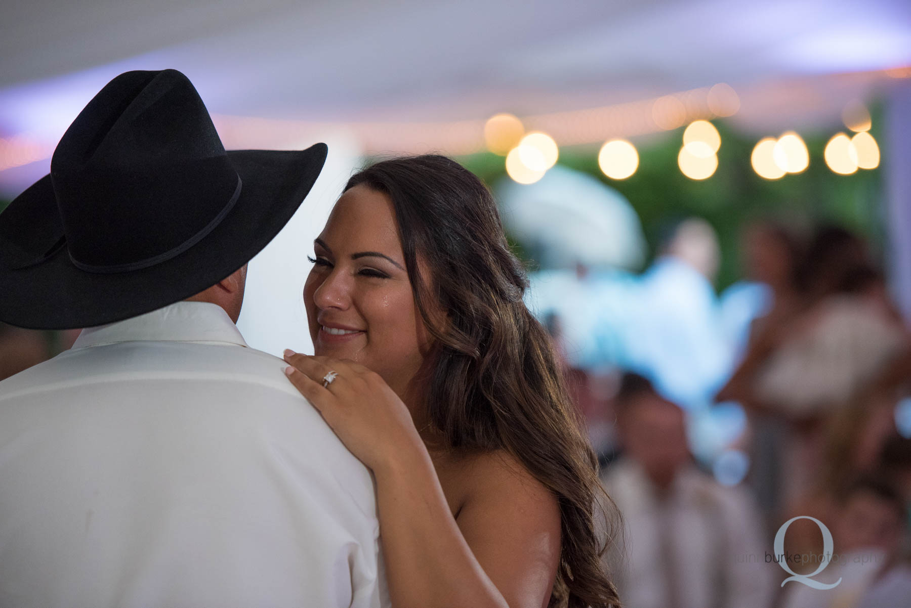 Abernethy Center Portland Wedding bride happy tears dad dance