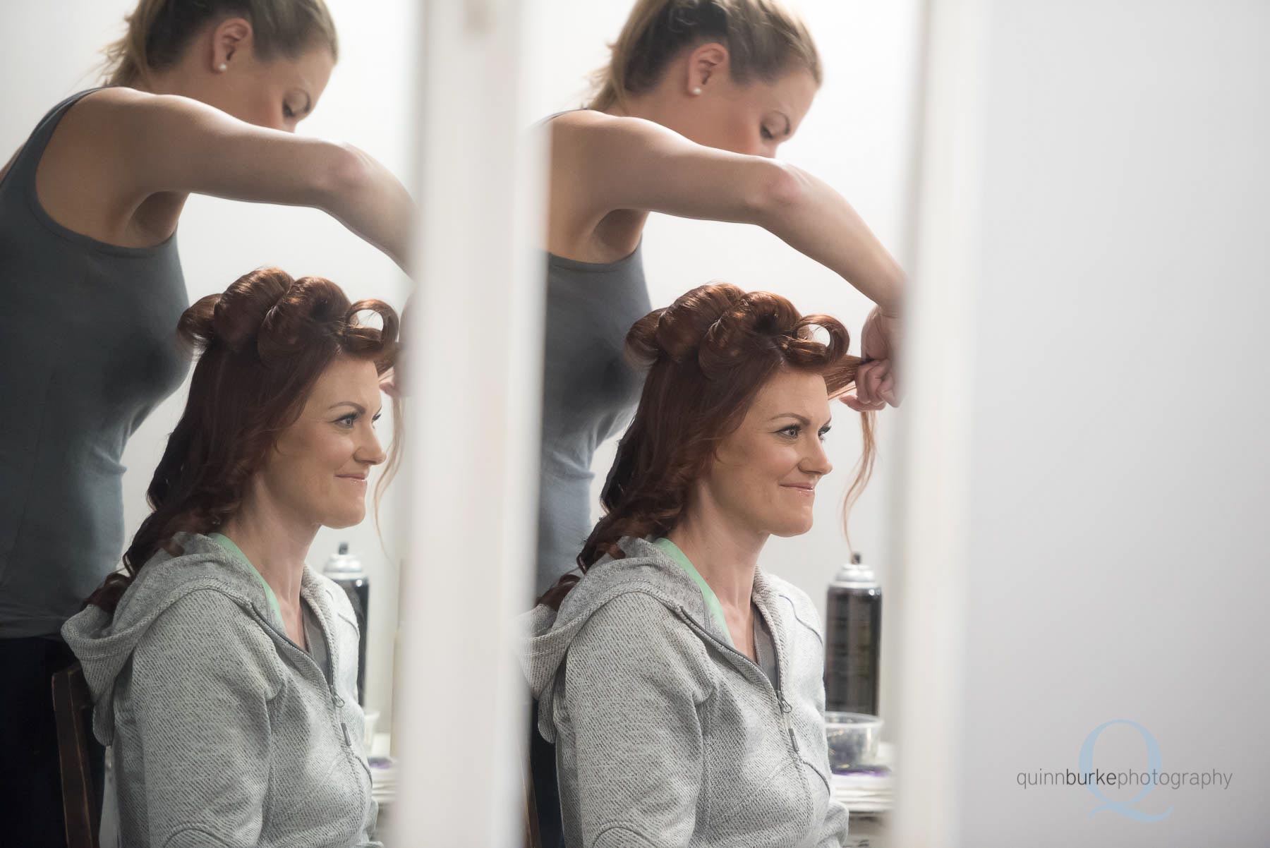 bride hair Old Schoolhouse Newberg wedding