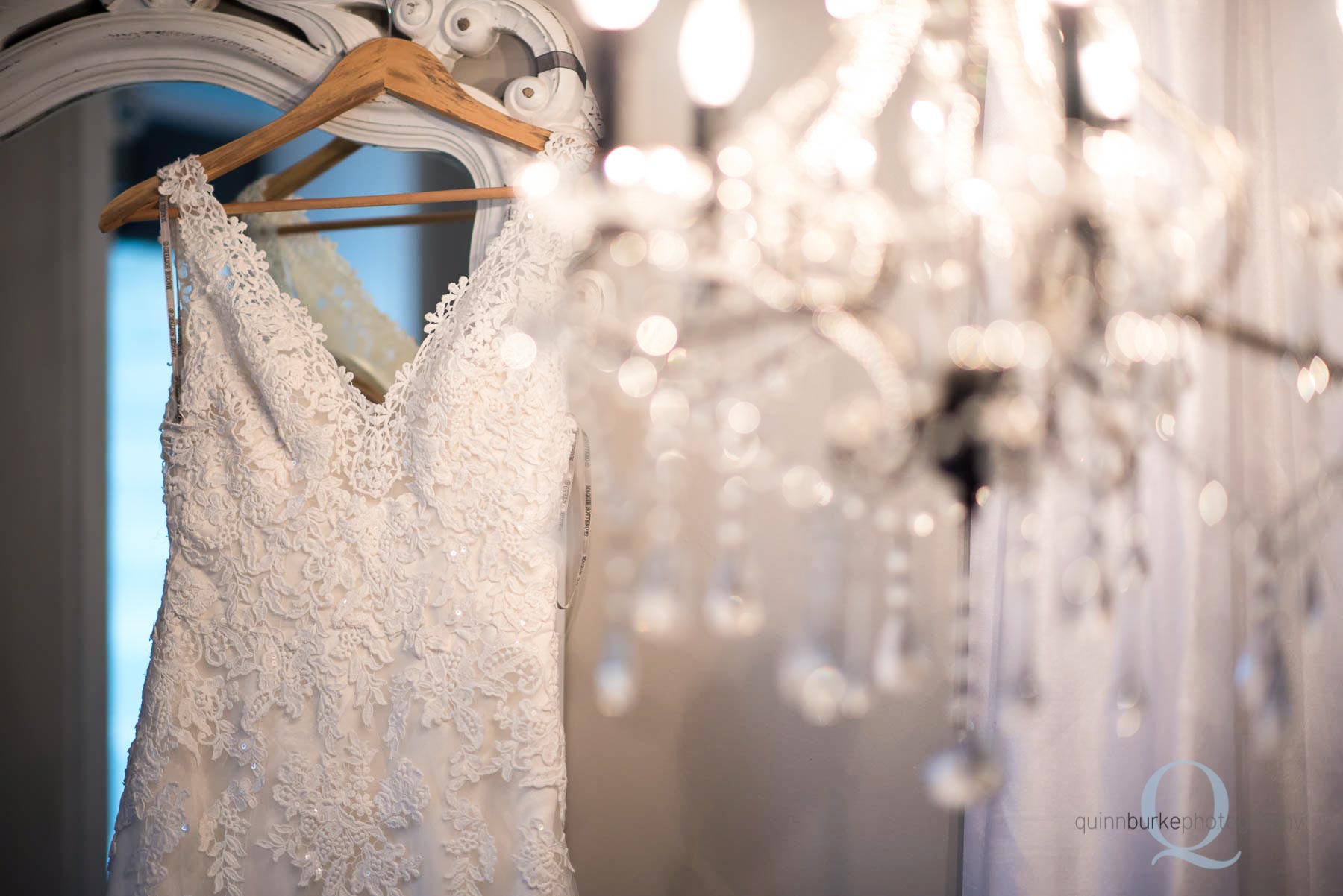 brides dress chandelier Old Schoolhouse Newberg