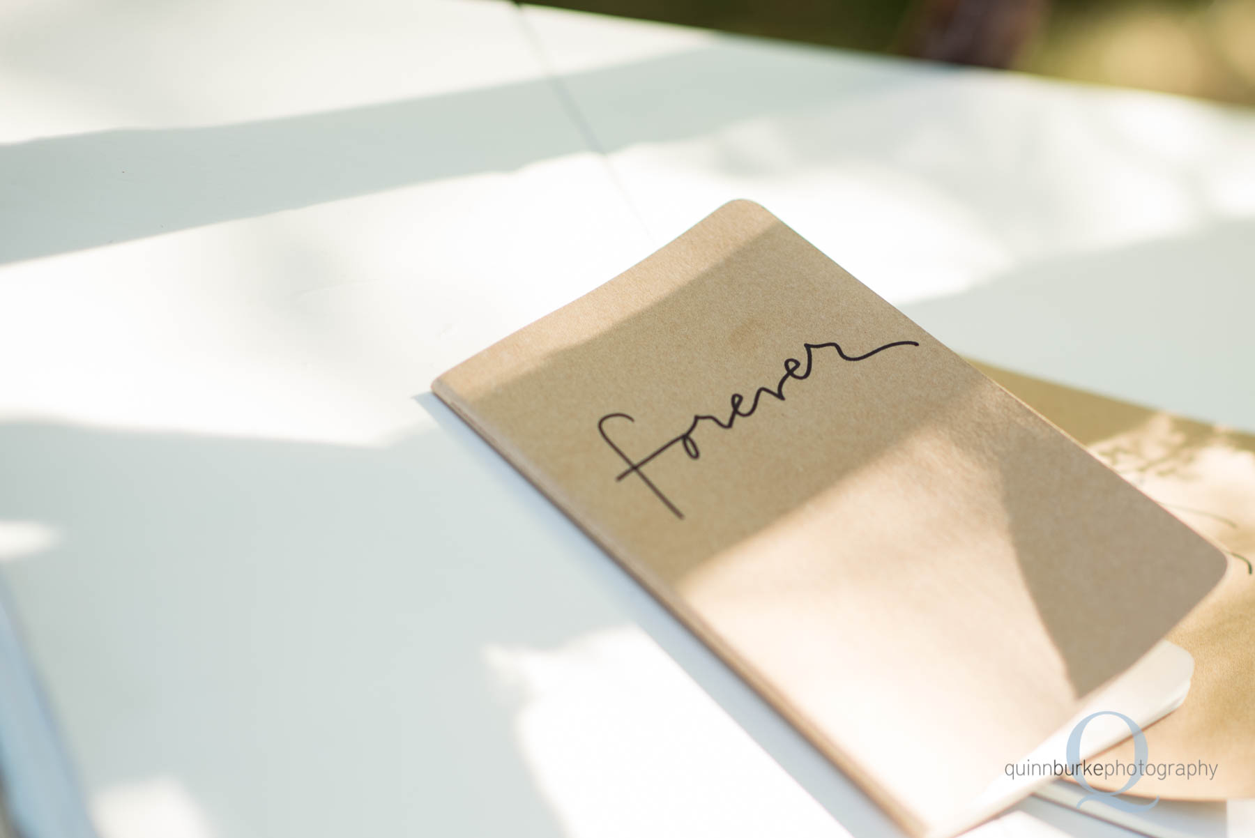 forever notebook wedding details