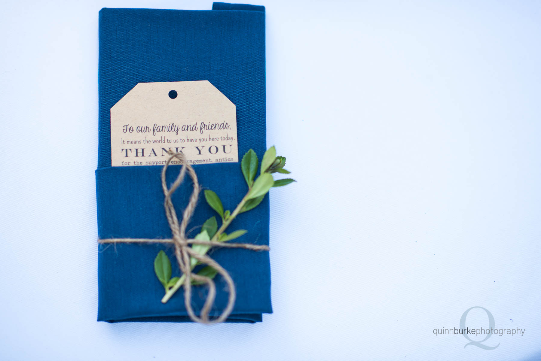 place setting on wedding reception table