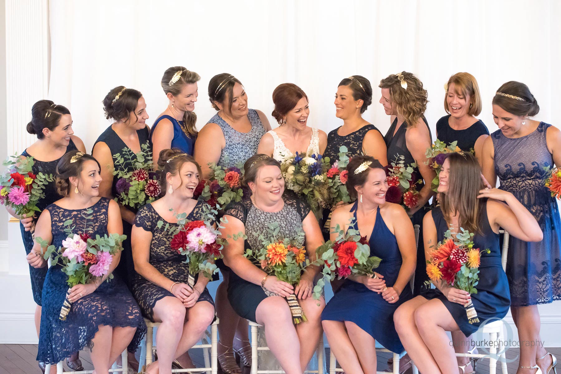 large bridesmaids party wedding photo Old Schoolhouse Newberg