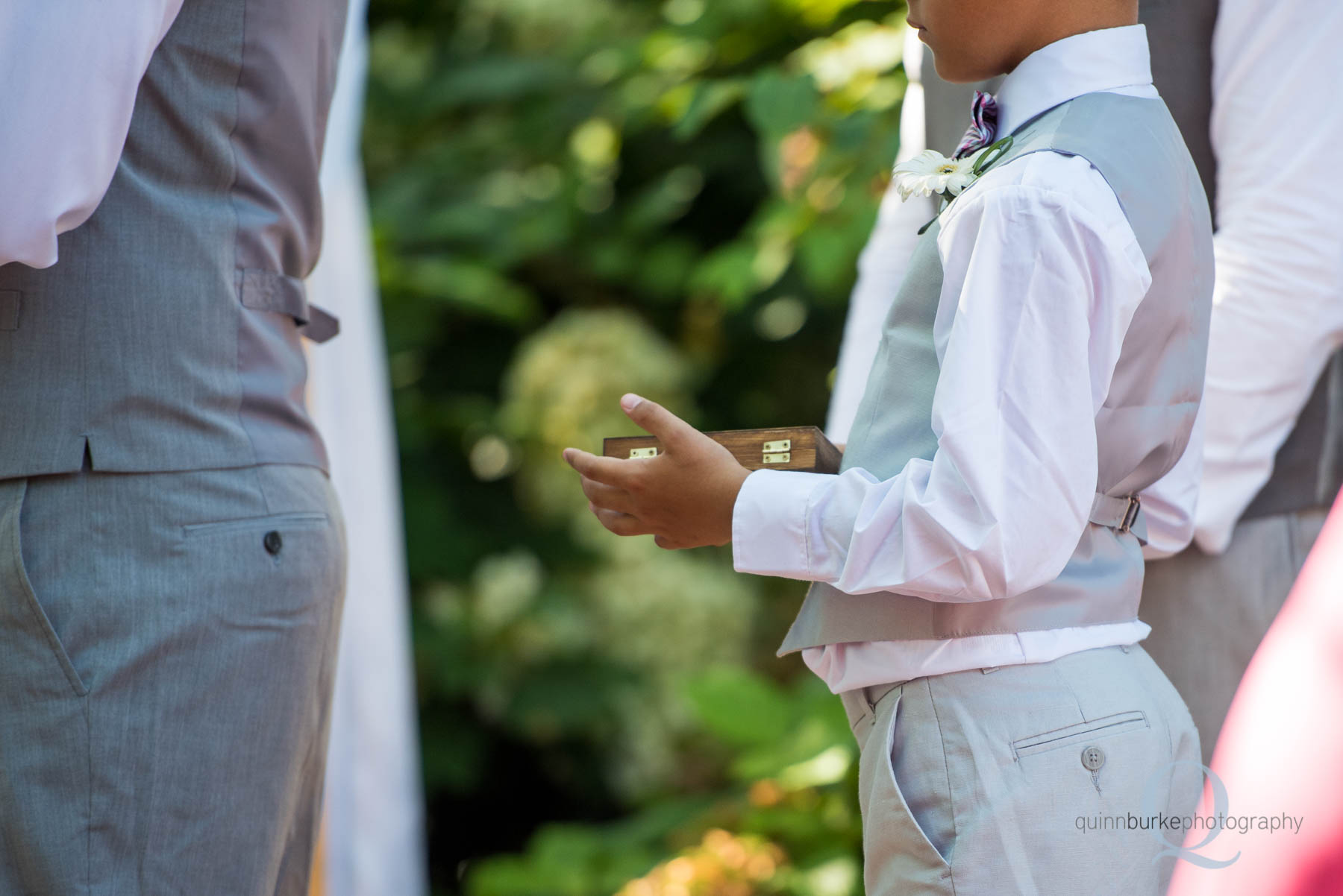 ring bearer with box wedding ceremony Mcmenamins edgefield