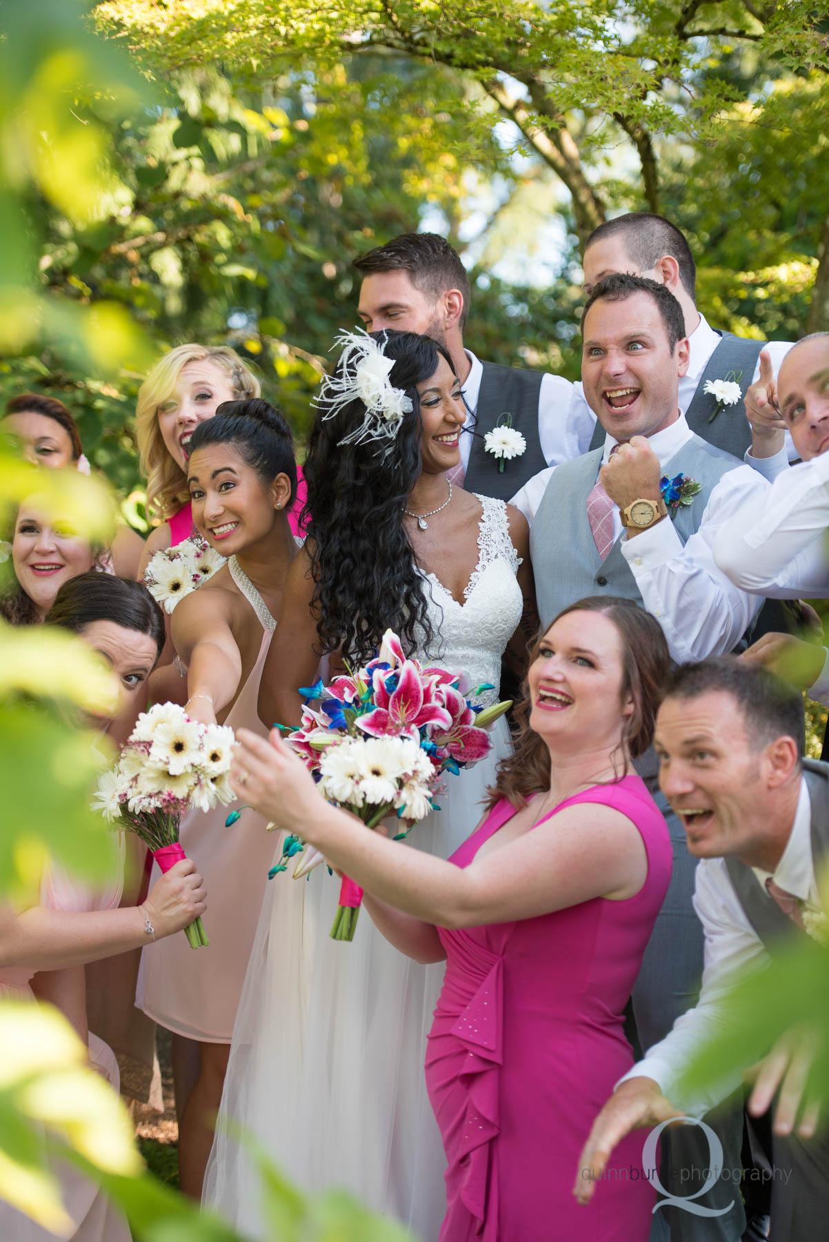 wedding party photo at Mcmenamins edgefield