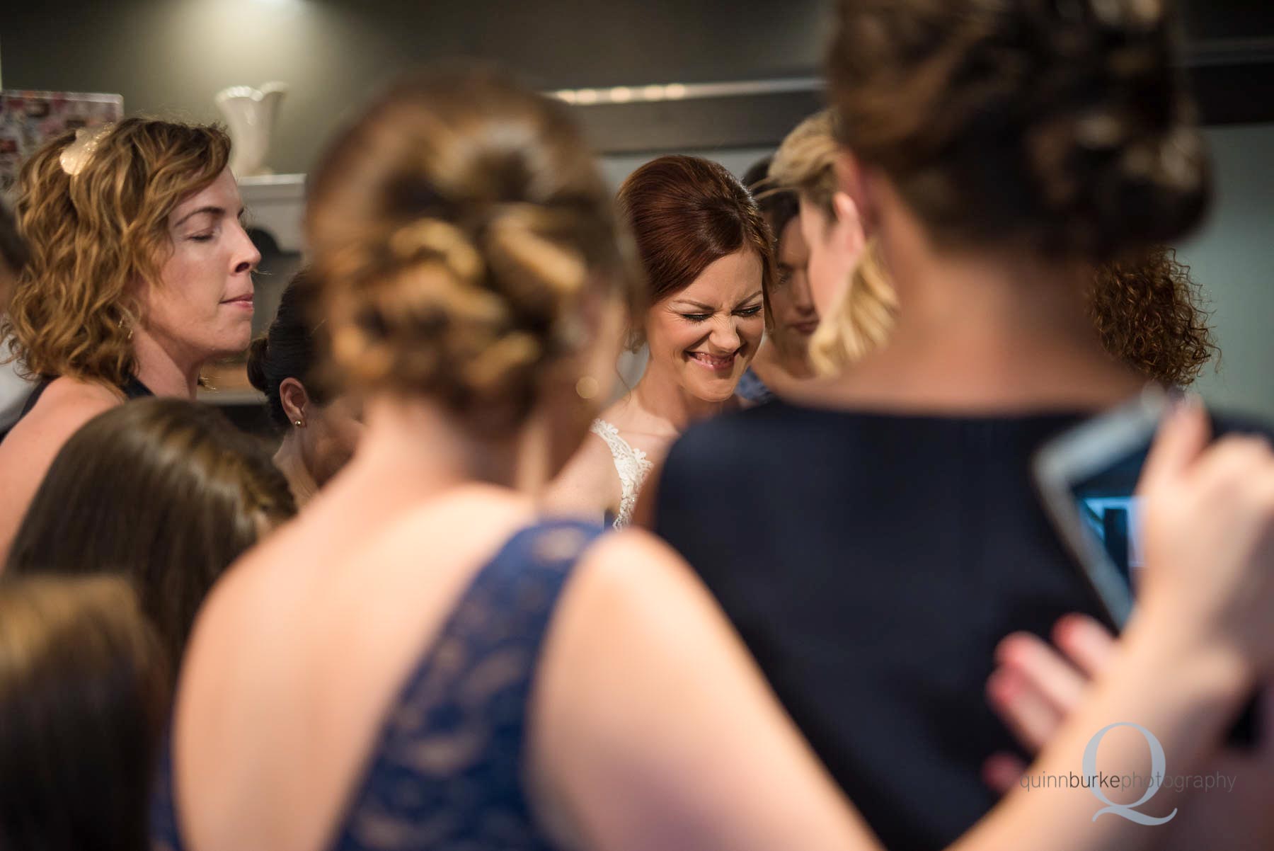 praying for bride before wedding Old Schoolhouse Newberg