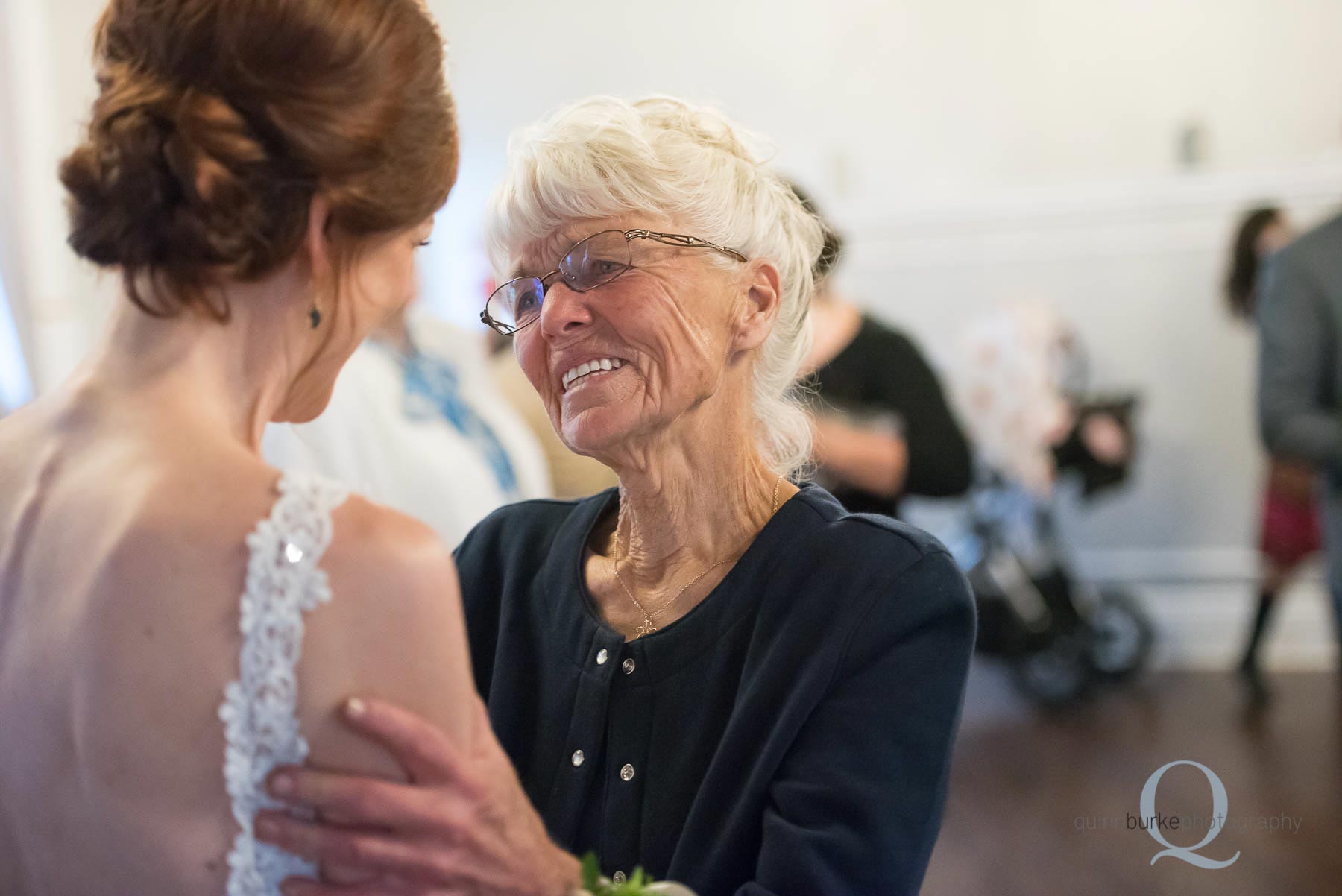 grandma smiling at bride Old Schoolhouse Newberg