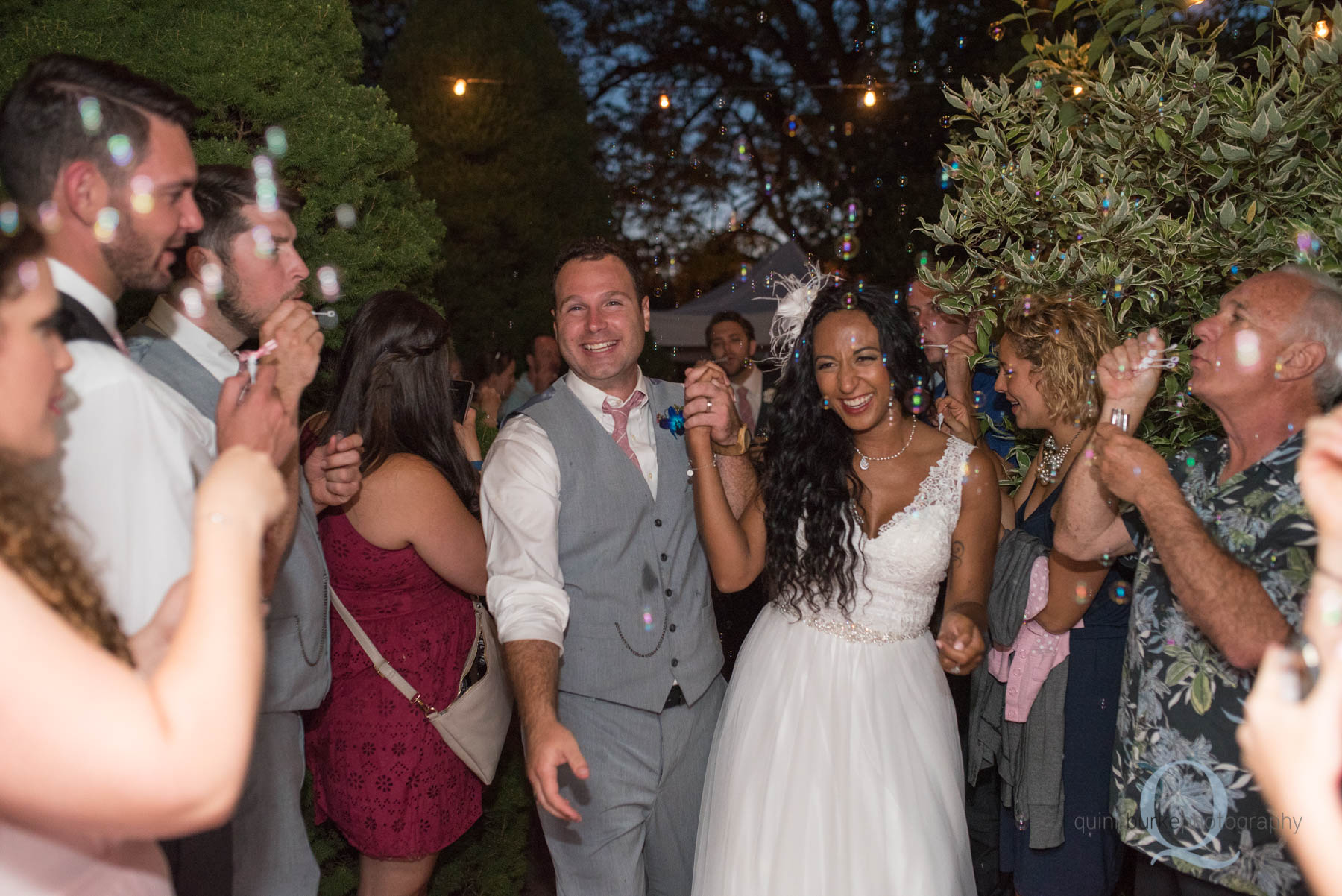 bubble exit for bride and groom at Mcmenamins edgefield