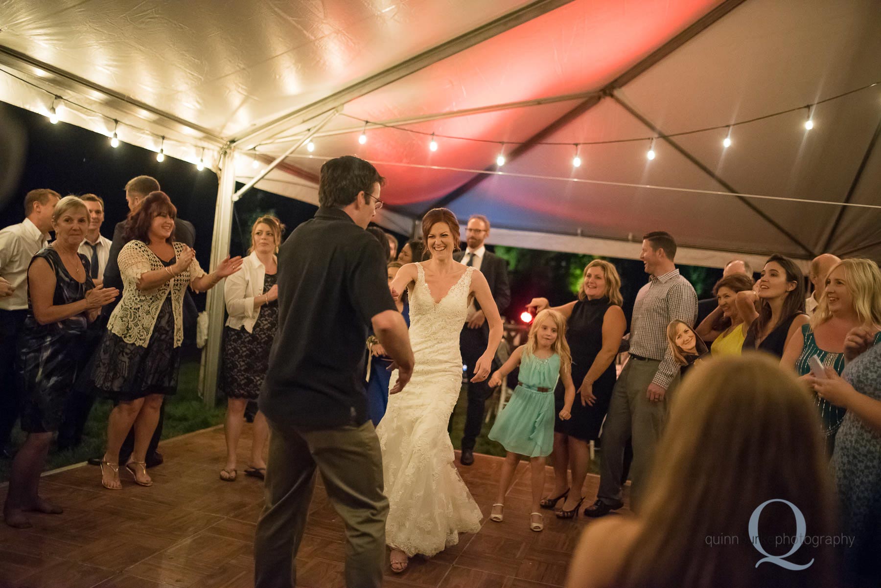 Old Schoolhouse Newberg bride dancing during reception