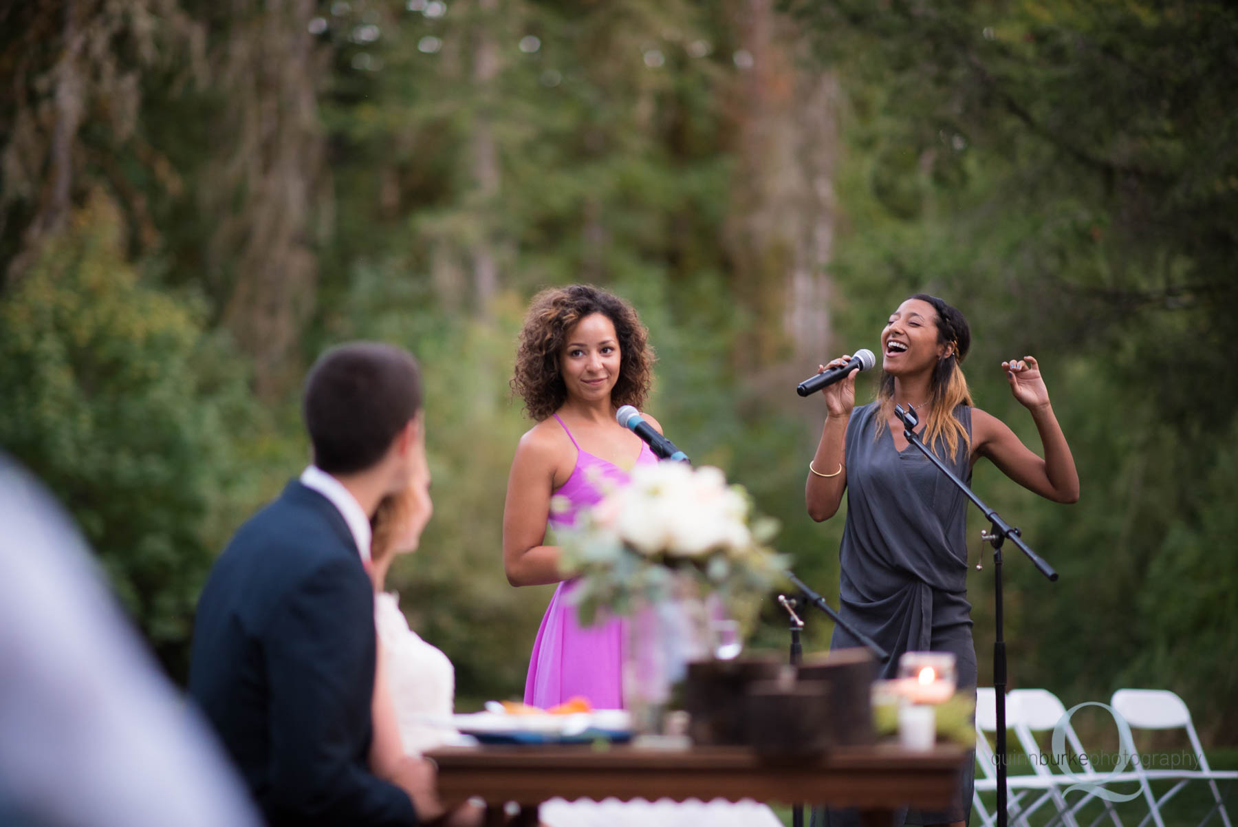 toasts at wedding at rons pond