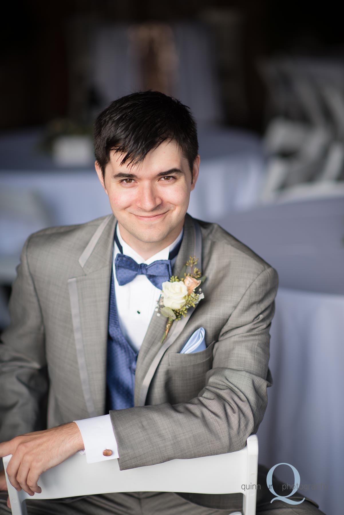 groom in barn at Perryhill Farm