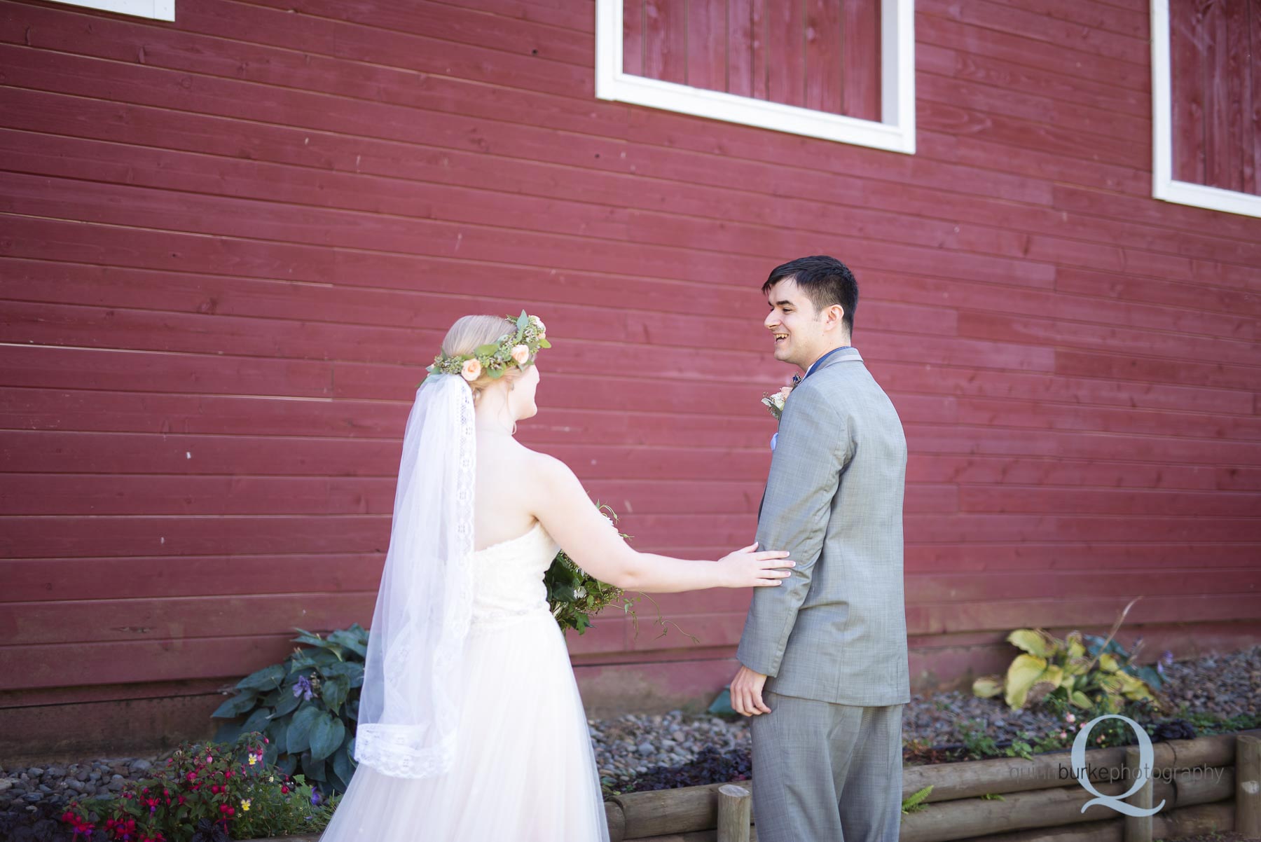 first look at wedding Perryhill Farm