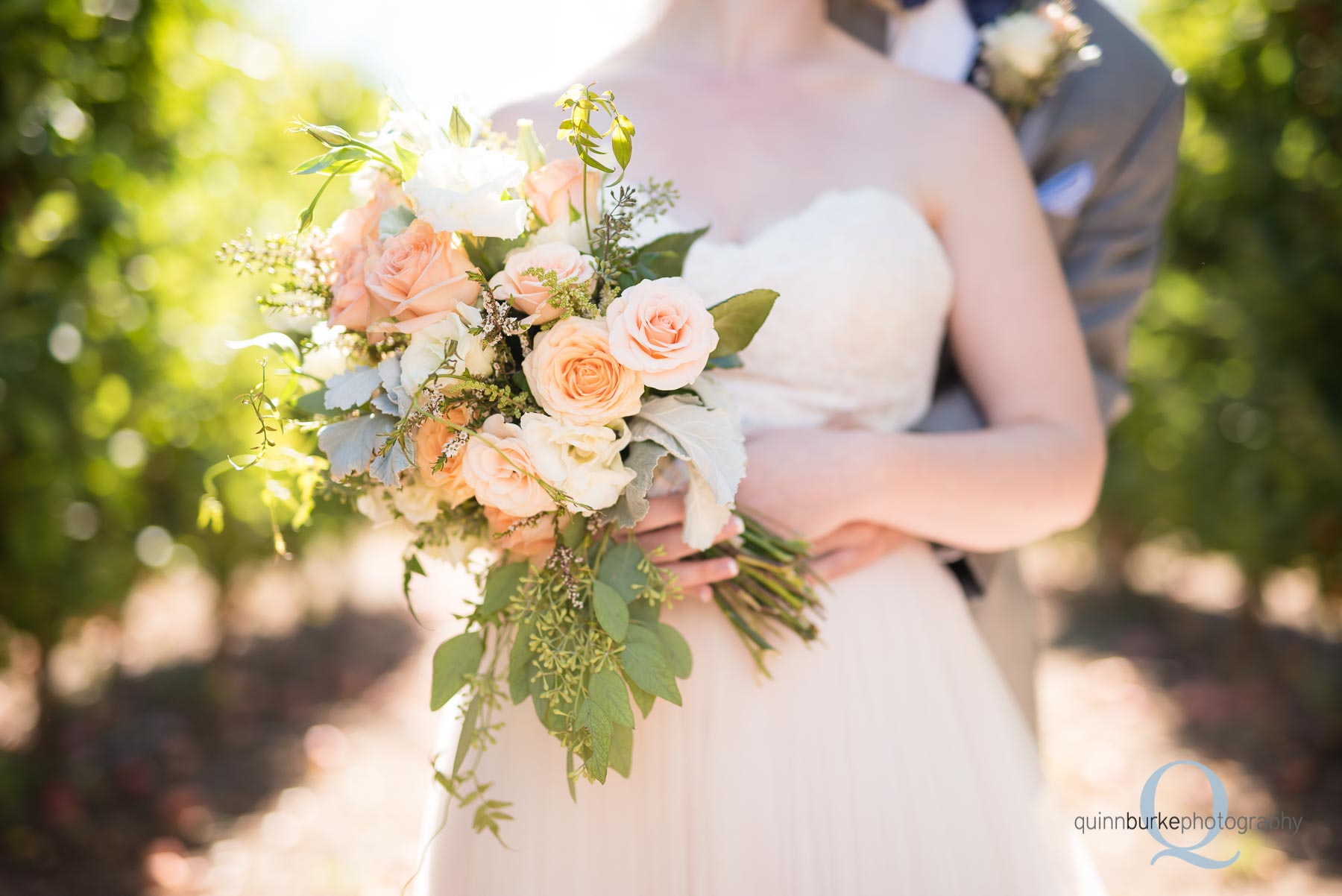 bride bouquet roses wedding Perryhill Farm